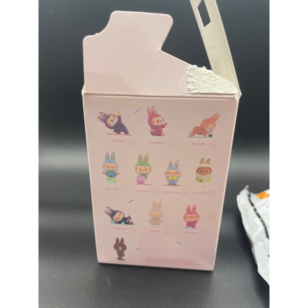 Pop Mart Labubu The Monsters Lazy Yoga Americano Purple Flocked Figure Blind Box - Picture 4 of 7